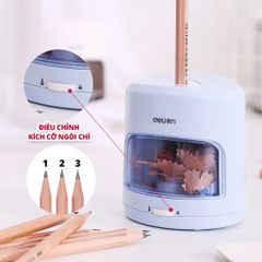 Máy Gọt Bút Chì Tự Động Deli Cho Bé - Gọt Nhọn & Gọt Tù Dễ Dàng, Tiện Lợi Cho Học Sinh, Màu Xanh & Hồng