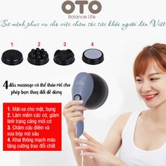 Máy Massage Cầm Tay Oto Wonder SPIN WS-900 - Thiết Kế Hiện Đại, Hiệu Quả Chăm Sóc Sức Khỏe Tại Nhà, Công Nghệ Massage Sâu, Giảm Đau Nhức