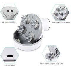 Máy Mát-Xa Đầu và Cổ Đa Năng KINGTECH ST-701 - Tăng Tuần Hoàn Máu, Thư Giãn Hiệu Quả, Tiện Dụng Cho Da Đầu, Mặt, Cổ