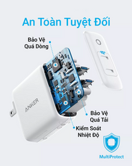 Sạc Anker Powerport III Duo 36W A2628 - Bộ sạc nhanh 2 cổng USB-C PowerIQ 3.0 cho điện thoại và máy tính bảng, nhỏ gọn và tiện lợi