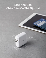 Sạc Anker Powerport III Duo 36W A2628 - Bộ sạc nhanh 2 cổng USB-C PowerIQ 3.0 cho điện thoại và máy tính bảng, nhỏ gọn và tiện lợi