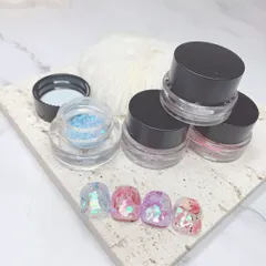 Set 4 Hũ Màu Nail Kim Tuyến Lấp Lánh - Trang Trí Móng Tay Độc Đáo, Nhiều Màu Sắc Cho Bộ Móng Xinh Xắn