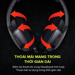 Tai nghe Gaming HAVIT H2012D - Driver 50mm, Đèn RGB 36 Màu, Mic Khử Tiếng Ồn, Thiết Kế Ergonomic, Chất Lượng Âm Thanh Tuyệt Vời