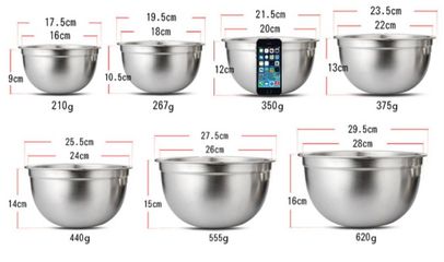 Thố Inox 304 Đánh Trứng Trộn Bột Có Vạch Đo Lường - Dụng Cụ Nhà Bếp Đa Năng, Chất Liệu Cao Cấp, Bền Đẹp 750ml đến 5 Lít