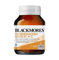 Viên uống hỗ trợ giảm cảm cúm Blackmores Horseradish Garlic+C