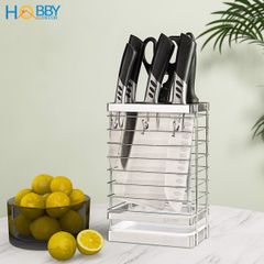 Kệ Đựng Dao Kéo Inox Hobby DD3M - Thiết Kế Gọn Gàng Kèm Móc Treo, Dễ Dàng Vệ Sinh, Giải Pháp Tối Ưu Cho Căn Bếp Bạn