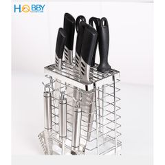 Kệ Đựng Dao Kéo Inox Hobby DD3M - Thiết Kế Gọn Gàng Kèm Móc Treo, Dễ Dàng Vệ Sinh, Giải Pháp Tối Ưu Cho Căn Bếp Bạn