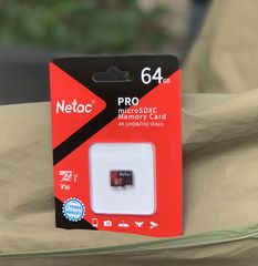 Thẻ Nhớ Netac 64GB U3 Pro Micro TF 108Mb/s - Tương Thích Mọi Thiết Bị, Tốc Độ Đọc Cao, Chống Nước, Chống Tia X-Ray