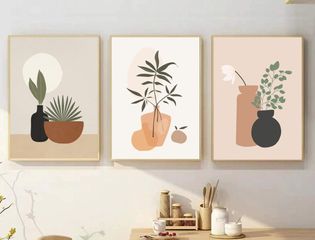 Bộ 3 Tranh Treo Tường Khung Nhựa Composite Hiện Đại - Trang Trí Phòng Khách, Phòng Bếp, Quán Cà Phê Nhiều Mẫu Ấn Tượng