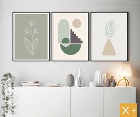Bộ 3 Tranh Treo Tường Khung Nhựa Composite Hiện Đại - Trang Trí Phòng Khách, Phòng Bếp, Quán Cà Phê Nhiều Mẫu Ấn Tượng