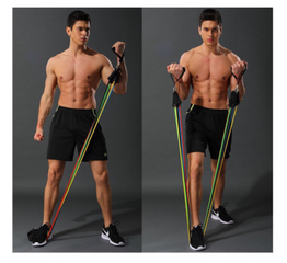 Bộ 5 Dây Tập Kháng Lực Ngũ Sắc Đàn Hồi Tại Nhà - Dụng Cụ Thể Thao Tập Gym - Giúp Tăng Cường Sức Khỏe và Vóc Dáng