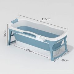 Bồn Tắm Silicon Gấp Gọn Có Nắp Cho Gia Đình - Bồn Tắm Thư Giãn Di Động, Tiện Lợi Dùng Cho Người Lớn Và Trẻ Em
