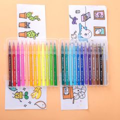 Bút màu nước Deli EC10304/EC10324 - Hộp nhựa 12/24 màu sắc tươi sáng, chuyên dụng cho vẽ và nghệ thuật, dễ dàng sắp xếp.