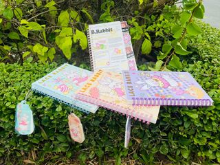 Combo 2 Sổ Lò Xo A5 Rabbit Đáng Yêu - Phụ Kiện Học Tập Tiện Lợi Kích Thước 14.8 x 21cm