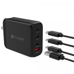 Củ sạc Mazer Infinite Boost GaN PD120W - Sạc nhanh 120W với 4 cổng USB, công nghệ GaN và bộ chuyển đổi quốc tế tiện dụng