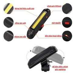 Đèn Hậu Xe Đạp Nháy 2 Màu Xanh Đỏ BMN01 Chống Nước - An Toàn Giao Thông, Đèn LED Sáng Rõ, Gắn Cọc Yên Xe Đạp