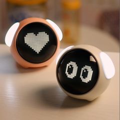 Đồng Hồ Báo Thức Emoji - Đèn Ngủ Tích Hợp Biểu Tượng Cảm Xúc, Thiết Kế Dễ Thương, Đa Chức Năng, Pin Sạc Tiện Lợi