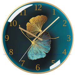 Đồng Hồ Treo Tường 3D Gương Họa Tiết Lá Cây - Thiết Kế Hiện Đại Trang Trí Ngôi Nhà, Văn Phòng, Quán Cafe 40cm