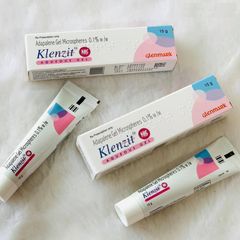 Gel Trị Mụn Klenzit MS 15g - Hỗ Trợ Giảm Mụn Trứng Cá và Mụn Ẩn, Làm Sáng Da và Ngăn Ngừa Viêm, Chính Hãng Glenmark