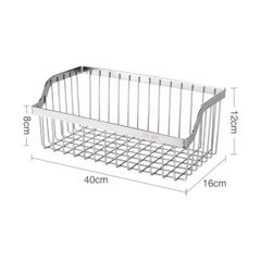 Giá treo đựng đồ Inox Hobby KTC - Kệ rổ treo chén bát, rau củ tiện lợi kèm keo dán, chịu lực lên đến 8kg