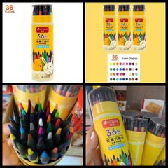Hộp bút chì 36 màu Pensing 7B thân thiện với môi trường, không độc hại, an toàn cho trẻ em - Đồ dùng học tập nhiều màu sắc