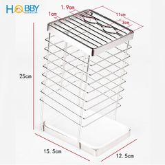 Kệ đựng dao kéo Hobby KDD25 - Đồ gia dụng tiện lợi có khay hứng nước, chất liệu inox không gỉ, nhiều ngăn chứa tiện dụng cho bếp.