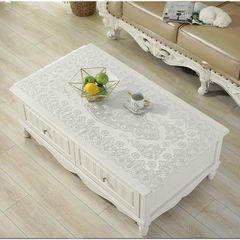 Khăn Trải Bàn Khách Hình Chữ Nhật Chống Thấm Nước - Vải PVC Dày Dặn, Hoa Văn In Nổi 3 Chiều, Kích Thước Đa Dạng
