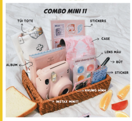 Máy Ảnh Lấy Ngay Fujifilm Instax Mini 11 - Thiết Kế Nhỏ Gọn, Ảnh Chất Lượng Cao, Combo Phụ Kiện Chụp Hình Tiện Lợi