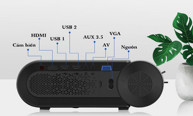 Máy chiếu mini Lejiada YG550 Plus - Kết nối không dây Full HD 1080, Sáng 6500Lumens, Di động cho Gia đình, Hỗ trợ HDMI, USB, VGA