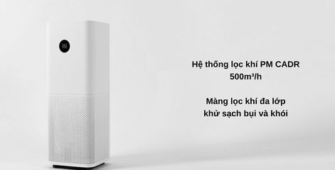 Máy Lọc Không Khí Xiaomi Mi Air Purifier 4 Pro BHR5056EU - Lọc Bụi PM2.5, Khử Mùi, Cảm Biến Laser, OLED Thông Minh, Phù Hợp 35-60m²