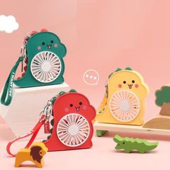 Móc Khóa Quạt Mini Bỏ Túi Sạc Tích Điện - Quạt Tiện Lợi 2 Chế Độ Gió Và Thiết Kế Ngẫu Nhiên Hình Khủng Long/Cá Sấu