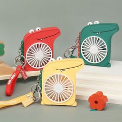 Móc Khóa Quạt Mini Bỏ Túi Sạc Tích Điện - Quạt Tiện Lợi 2 Chế Độ Gió Và Thiết Kế Ngẫu Nhiên Hình Khủng Long/Cá Sấu