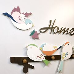 Set Tranh Treo Tường Happy Birds - Kết Hợp Thanh Treo Đồ Dễ Dàng Lắp Đặt, Thiết Kế Hiện Đại, Nhiều Màu Sắc Cho Không Gian Sống Tươi Mát