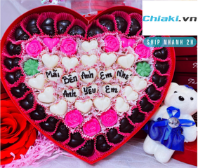 Socola Valentine Trái Tim SwettBox V7 - Hộp Quà Ngọt Ngào Cao Cấp Nhập Khẩu, Trang Trí Đẹp Mắt Dành Cho Các Cặp Đôi