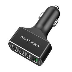 Tẩu sạc ô tô 4 cổng RAVPower RP-VC003 - Sạc nhanh Qualcomm Quick Charge 3.0, bảo vệ chống nóng và quá tải, 56W cho 4 thiết bị