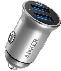 Tẩu Sạc Ô Tô Anker PowerDrive 2 Alloy 24W - Sạc Nhanh 2 Cổng USB-A, Tương Thích iOS & Android, Thiết Kế Nhỏ Gọn, Chính Hãng