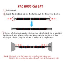 Thanh Ngang Xà Đơn Gắn Tường Tập Tại Nhà - Chất Liệu Thép Cao Cấp, Nhiều Kích Cỡ, Hỗ Trợ Tập Luyện Đa Dạng 60-150 cm