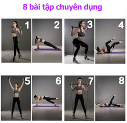 Thanh Tập Cơ Mông Đùi Pilates Bar - Dụng Cụ Hỗ Trợ Tập Luyện Tại Nhà, Săn Chắc Cơ Thể An Toàn, Chất Liệu Thép Cao Cấp