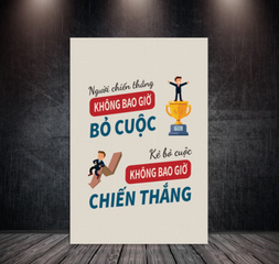 Tranh Slogan Treo Văn Phòng Chất Liệu Vải Canvas - Câu Nói Truyền Cảm Hứng, Trang Trí Hiện Đại Cho Không Gian Làm Việc