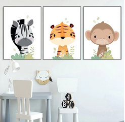 Tranh Treo Tường Trang Trí Phòng Bé - Mẫu Độc Đáo, Xinh Xắn, Chống Thấm Nước, Kiểu Dáng Dễ Thương