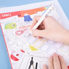 Decal Bọc Vỏ Trong Suốt Deli EH830 - Bảo Vệ Bìa Sách Vở Siêu Bền, Chống Thấm, Phù Hợp Với Tập Và Sách Cỡ A4 - Hàng Chính Hãng