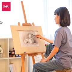 Giá Vẽ Tranh Bằng Gỗ Deli - Kệ Trưng Bày Mẫu Chắc Chắn, Dễ Dàng Điều Chỉnh Cho Nghệ Sĩ Tại Nhà