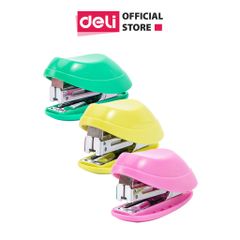 Dập Ghim Mini Deli E0220 (#10) - Tiện Dụng, Màu Sắc Đầy Hấp Dẫn, Phù Hợp Cho Văn Phòng Và Học Tập