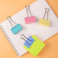 Hộp 12 kẹp bướm văn phòng nhiều màu 51mm Deli E8551A - Kẹp giấy siêu bền cho tài liệu, đồ dùng học tập và công sở.