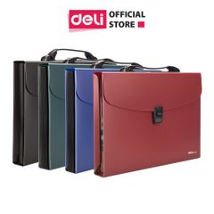 Cặp tài liệu A4 Deli E5557 - 13 ngăn tiện lợi, khóa đóng linh hoạt, bảo quản tài liệu an toàn, màu sắc trẻ trung, chất lượng cao.