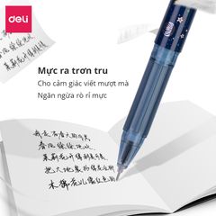 Bút Gel Phi Hành Gia Astronaut Deli A614 Kẹp Kim Loại - Bút Viết Đầu Siêu Nhỏ 0.5mm, Dành Cho Fan Không Gian