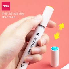 Bút màu marker hai đầu Deli 70804 - Sắc màu tươi sáng cho nghệ thuật ấn tượng, phù hợp cho cả newbie và chuyên gia