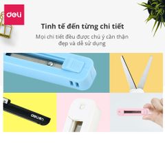 Kéo Mini Tiện Lợi 105mm Deli 6072 - Kéo Học Tập Nhỏ Gọn, Dễ Dàng Mang Theo, Phù Hợp Cho Văn Phòng và Học Sinh