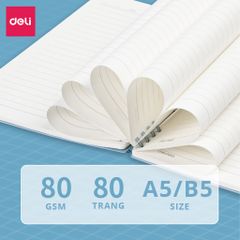 Sổ Tay Ghi Chép Deli A5 B5 Pastel 24202/24203 - Sổ Gáy Xoắn Chất Lượng, Phù Hợp Cho Tất Cả Mọi Đối Tượng
