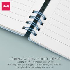 Sổ Tay Ghi Chép Deli A5 B5 Pastel 24202/24203 - Sổ Gáy Xoắn Chất Lượng, Phù Hợp Cho Tất Cả Mọi Đối Tượng